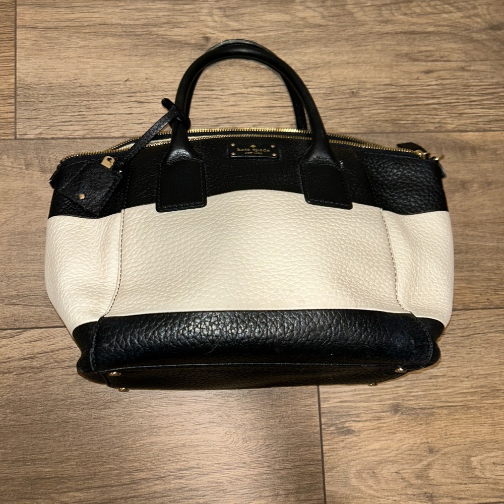 Kate Spade Cream & Black Colorblock Tote